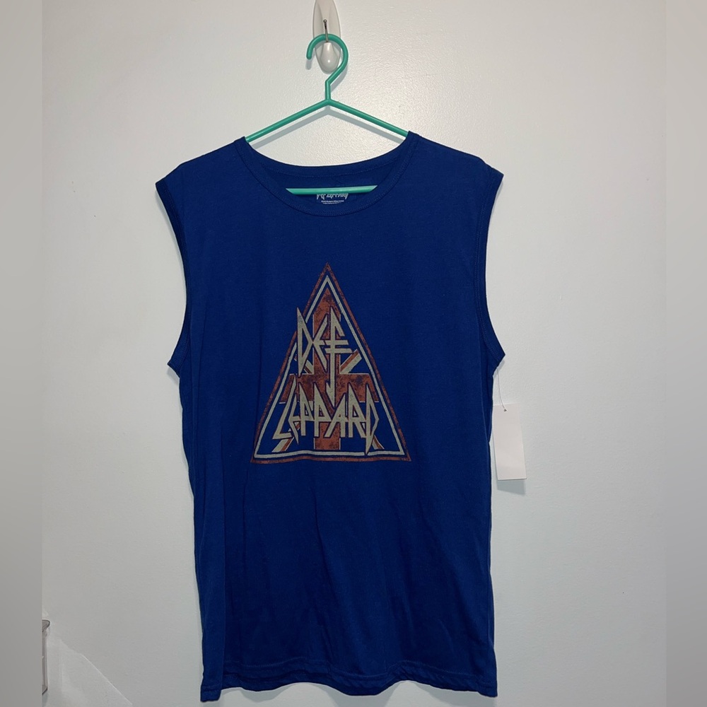 NWT Def Leppard  Xtra Large XL Blue men’s tank